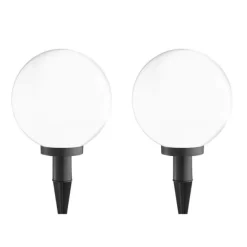 Kugelleuchten, Außenleuchte, weiß, 2er-Set, Ø 20 cm, IP44, 5m Zuleitung, E27