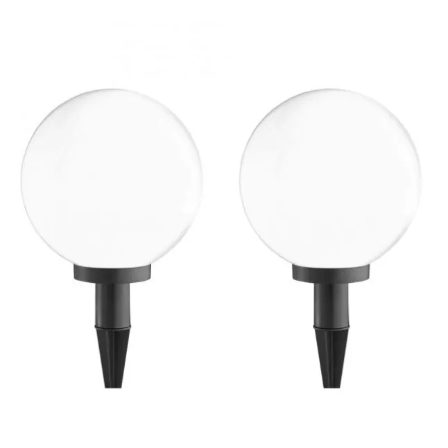 Kugelleuchten, Außenleuchte, weiß, 2er-Set, Ø 20 cm, IP44, 5m Zuleitung, E27