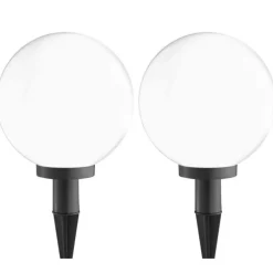 Kugelleuchten, 2er Set, Ø 50cm, 5m Zuleitung, IP 44, Gartenbeleuchtung