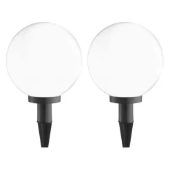 Kugelleuchten, 2er-Set, Ø 30cm, Opalweiß, IP44, Gartenleuchte
