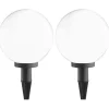 Kugelleuchten, 2er-Set in Ø 40 cm, IP44, Opalweiß, Kunststoff