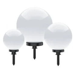 Kugelleuchten im 3er Set in Ø 30, 40 und 50 cm, weiß, Opalweiß