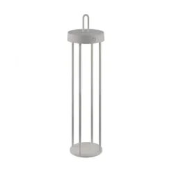LED Akkulampe Tischleuchte greige 50cm Touchdimmer IP44 Gartenleuchte