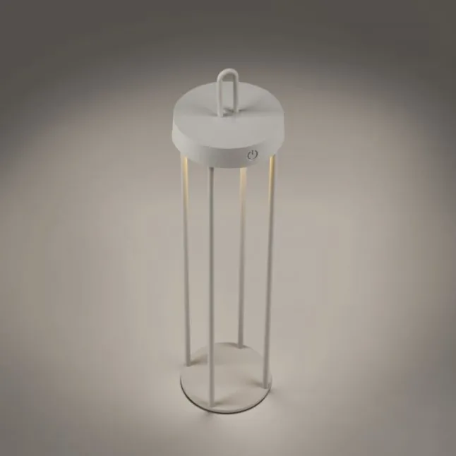 LED Akkulampe Tischleuchte greige 50cm Touchdimmer IP44 Gartenleuchte