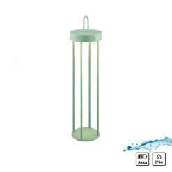 LED Akkulampe Tischleuchte grün 50cm Touchdimmer IP44 Gartenleuchte