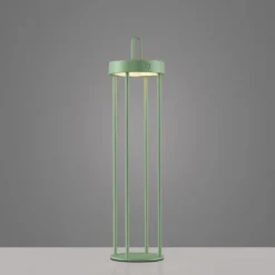 LED Akkulampe Tischleuchte grün 50cm Touchdimmer IP44 Gartenleuchte