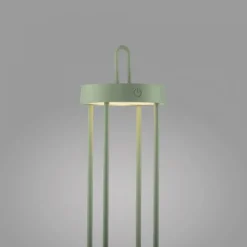 LED Akkulampe Tischleuchte grün 50cm Touchdimmer IP44 Gartenleuchte
