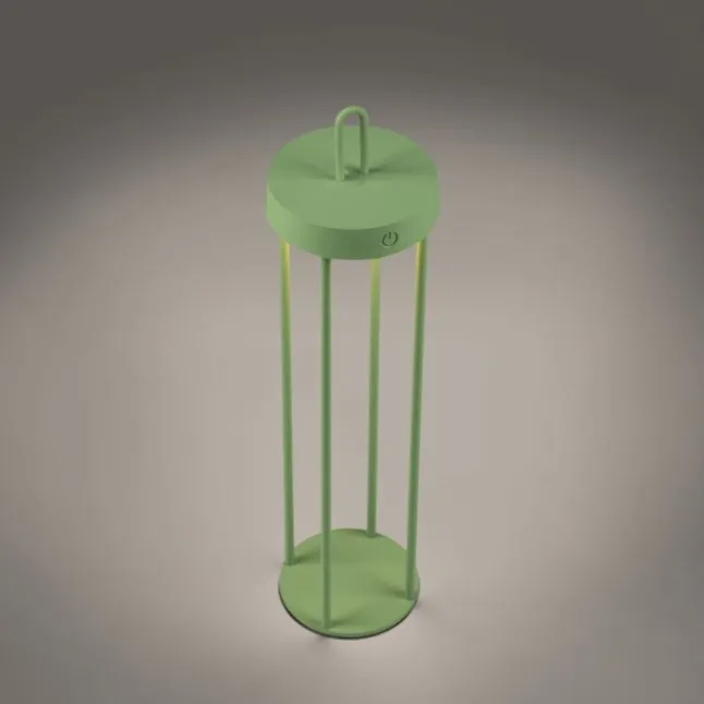 LED Akkulampe Tischleuchte grün 50cm Touchdimmer IP44 Gartenleuchte
