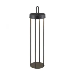 LED Akkulampe Tischleuchte schwarz 50cm Touchdimmer IP44 Gartenleuchte