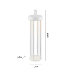 LED Akkulampe Tischleuchte weiß 50cm Touchdimmer IP44 Gartenleuchte