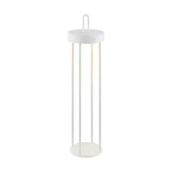 LED Akkulampe Tischleuchte weiß 50cm Touchdimmer IP44 Gartenleuchte