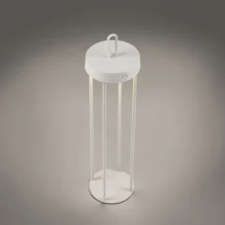 LED Akkulampe Tischleuchte weiß 50cm Touchdimmer IP44 Gartenleuchte