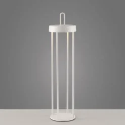 LED Akkulampe Tischleuchte weiß 50cm Touchdimmer IP44 Gartenleuchte