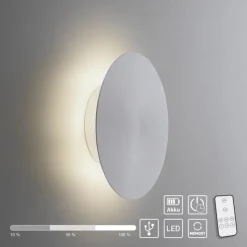 LED Akkuleuchte AKKU 18cm aluminium Timerfunktion USB dimmbar