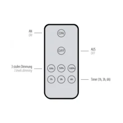 LED Akkuleuchte AKKU 25cm chrom Timerfunktion USB dimmbar