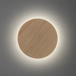LED Akkuleuchte AKKU 25cm Holz Natur Timerfunktion USB dimmbar