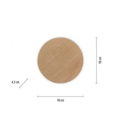 LED Akkuleuchte AKKU 18cm Holz Natur Timerfunktion USB dimmbar