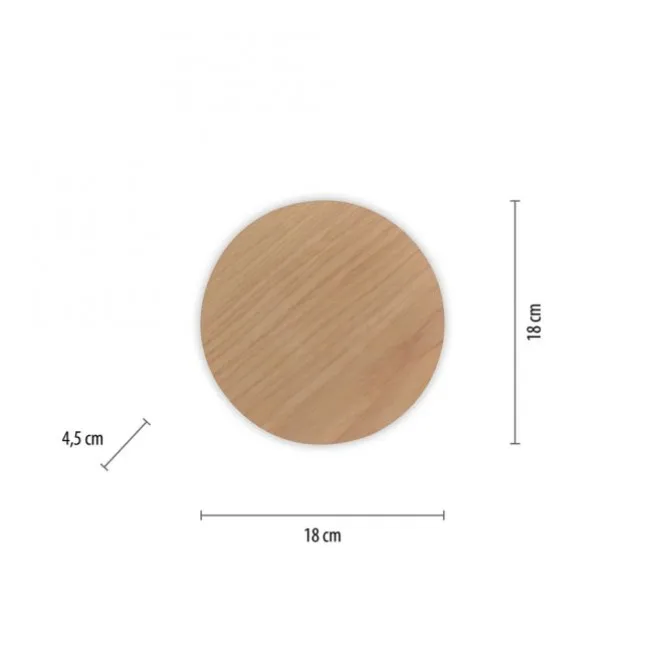 LED Akkuleuchte AKKU 18cm Holz Natur Timerfunktion USB dimmbar
