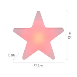 LED Akku Leuchte AKKU-STAR, weiss, groß, Outdoor IP44, USB-Ladekabel
