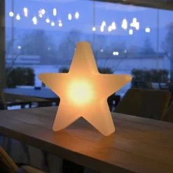 LED Akku Leuchte AKKU-STAR, weiss, klein, Deko-Leuchte Outdoor, IP44, USB-Ladekabel