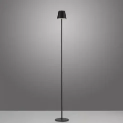LED Akkuleuchte schwarz Steh- und Tischleuchte Touchdimmer IP54 Außenbereich