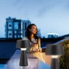 LED Akkuleuchte Tischleuchte schwarz Touchdimmer IP54 USB Innen-Außenbereich