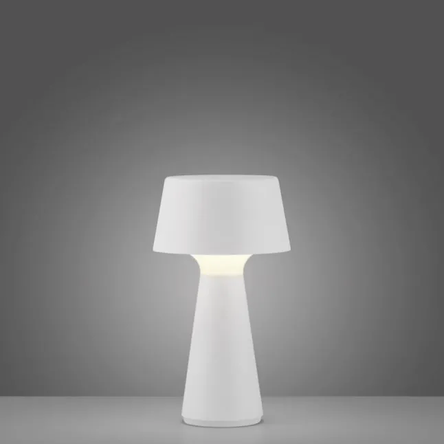 LED Akkuleuchte Tischleuchte weiß Touchdimmer IP54 USB Innen-Außenbereich