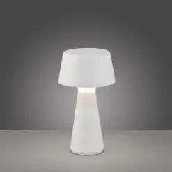 LED Akkuleuchte Tischleuchte weiß Touchdimmer IP54 USB Innen-Außenbereich