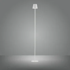 LED Akkuleuchte weiß Steh- und Tischleuchte Touchdimmer IP54 Außenbereich