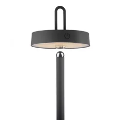 LED Akku Stehlampe schwarz dimmbar per Touch IP44 Memoryfunktion