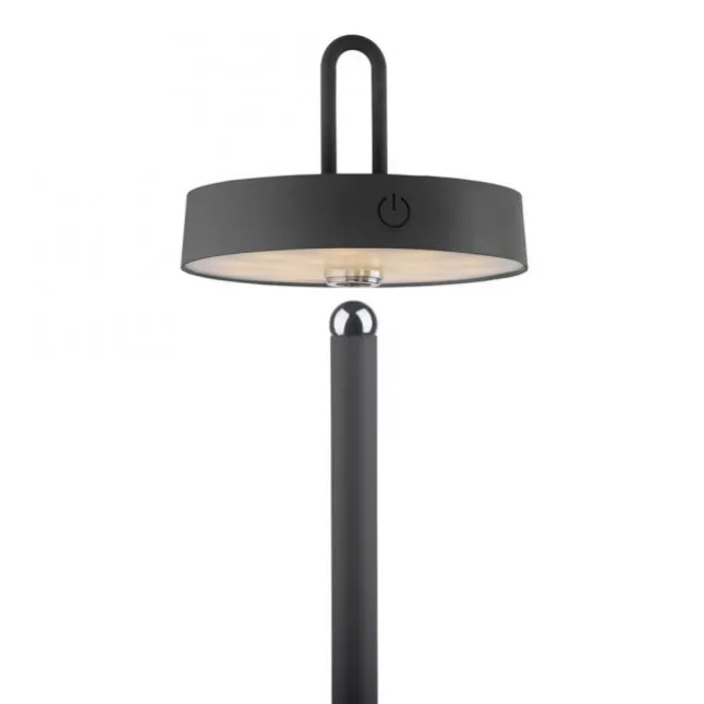 LED Akku Stehlampe schwarz dimmbar per Touch IP44 Memoryfunktion