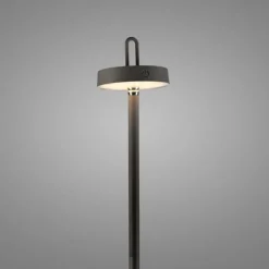 LED Akku Stehlampe schwarz dimmbar per Touch IP44 Memoryfunktion