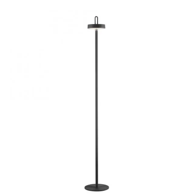LED Akku Stehlampe schwarz dimmbar per Touch IP44 Memoryfunktion