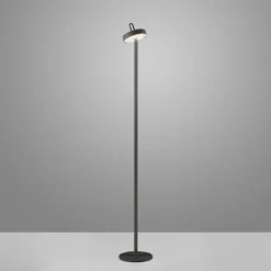 LED Akku Stehlampe schwarz dimmbar per Touch IP44 Memoryfunktion