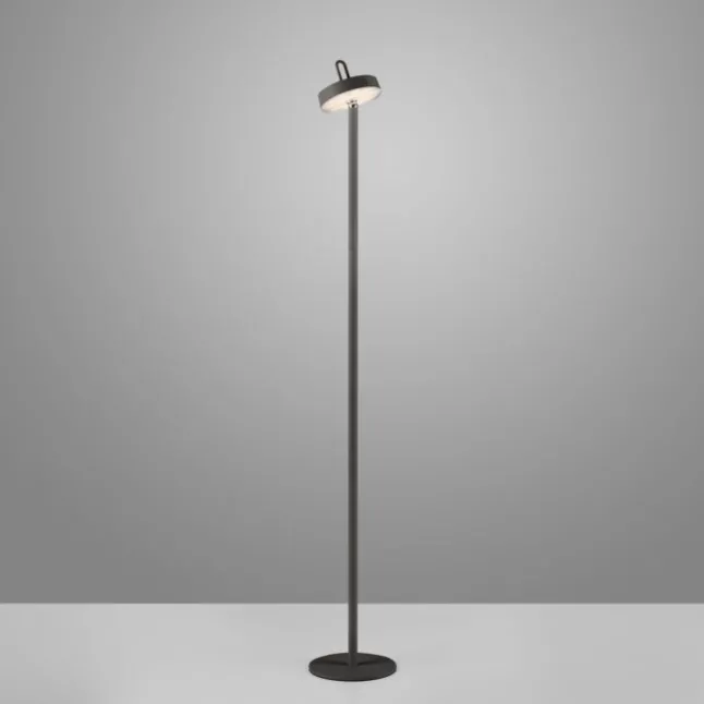 LED Akku Stehlampe schwarz dimmbar per Touch IP44 Memoryfunktion