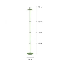 LED Akku Stehleuchte grün Touchdimmer IP44 Innenbereich Garten