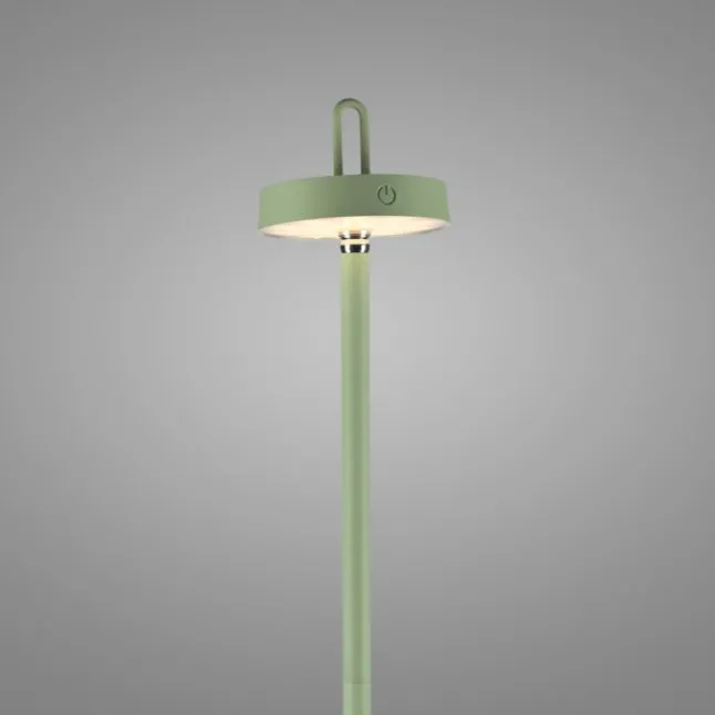 LED Akku Stehleuchte grün Touchdimmer IP44 Innenbereich Garten