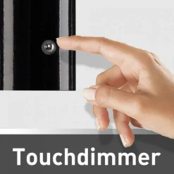 LED Akku Tischleuchte schwarz Pilzform dimmbar per Touch USB