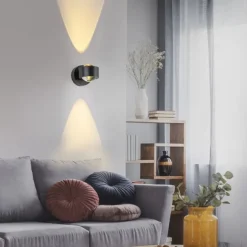LED Akku Wandleuchte AKKU-CHIA, schwarz,
