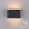 LED Akku Wandleuchte AKKU-ZIDDY, schwarz, Bewegungsmelder, aufladbar