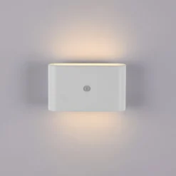 LED Akku Wandleuchte AKKU-ZIDDY, weiss, IP44, aufladbar, Bewegungsmelder