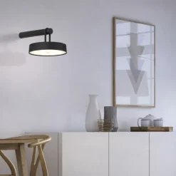 LED Akku Wandleuchte schwarz dimmbar per Touch IP44 Memoryfunktion