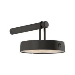 LED Akku Wandleuchte schwarz dimmbar per Touch IP44 Memoryfunktion