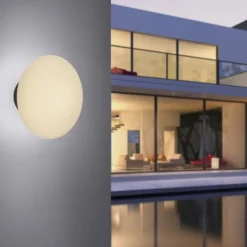 LED Außenleuchte grau Wand- und Deckenleuchte spritzwasserschutz