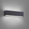 LED Außenwandleuchte, anthrazitfarben, spritzwassergeschützt, warmweiß