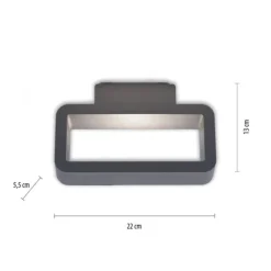 LED-Außenwandleuchte, anthrazit, beidseitig beleuchtet, warmweiß, IP44