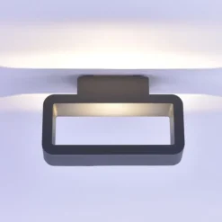 LED-Außenwandleuchte, anthrazit, beidseitig beleuchtet, warmweiß, IP44