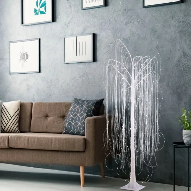 LED Baum, weiß, Weidenoptik, warmweißes Licht, spritzwassergeschützt