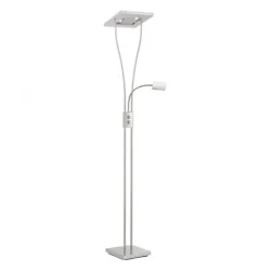 LED-Deckenfluter, Lesearm, warmweiß, Fluter dimmbar, getrennt schaltbar