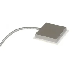LED Deckenfluter, Leseleuchte, Fernbedienung, dimmbar, stahlfarben